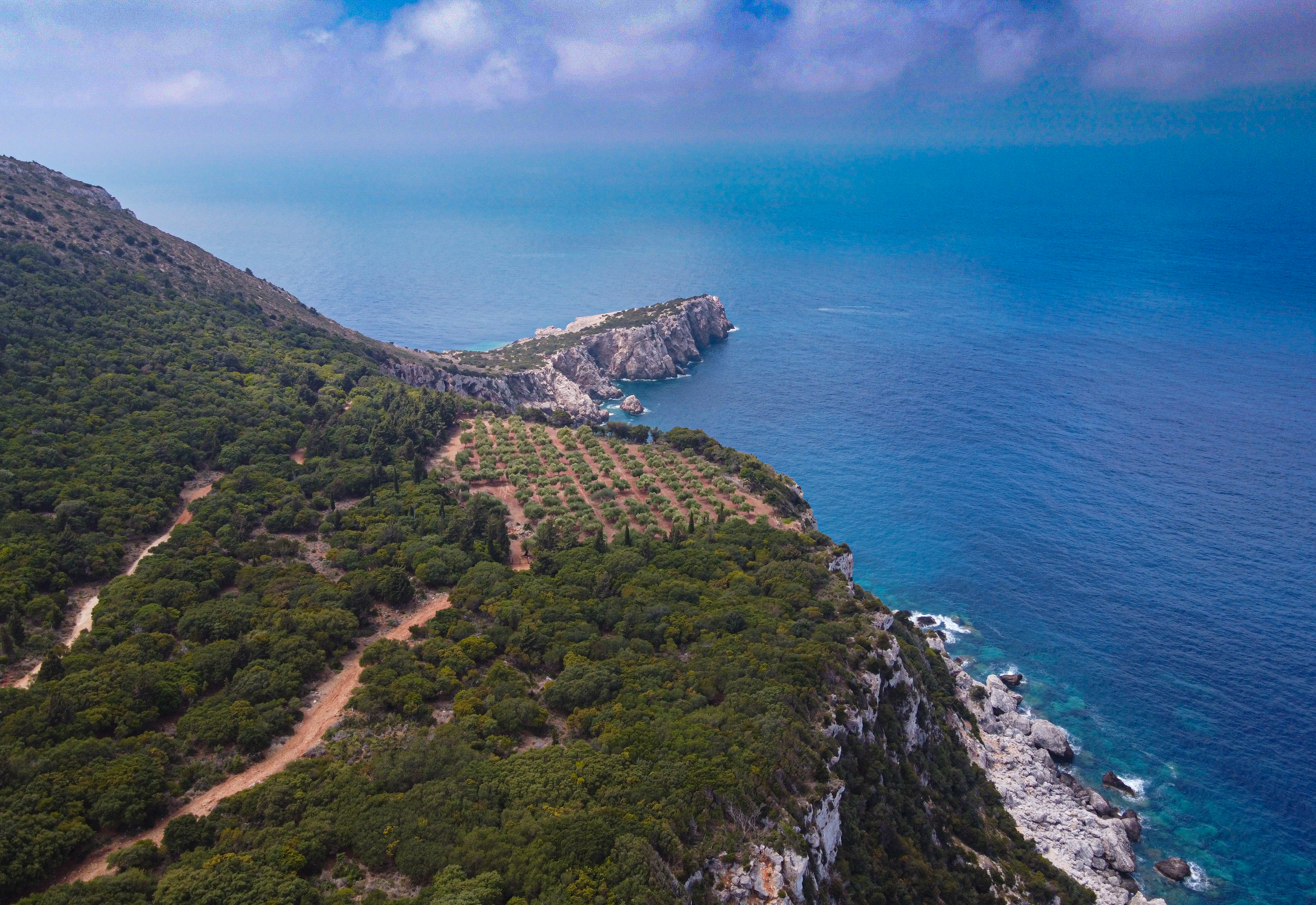 Cape of Schiza(where we can observe the geomorphof a marine terrace) from above