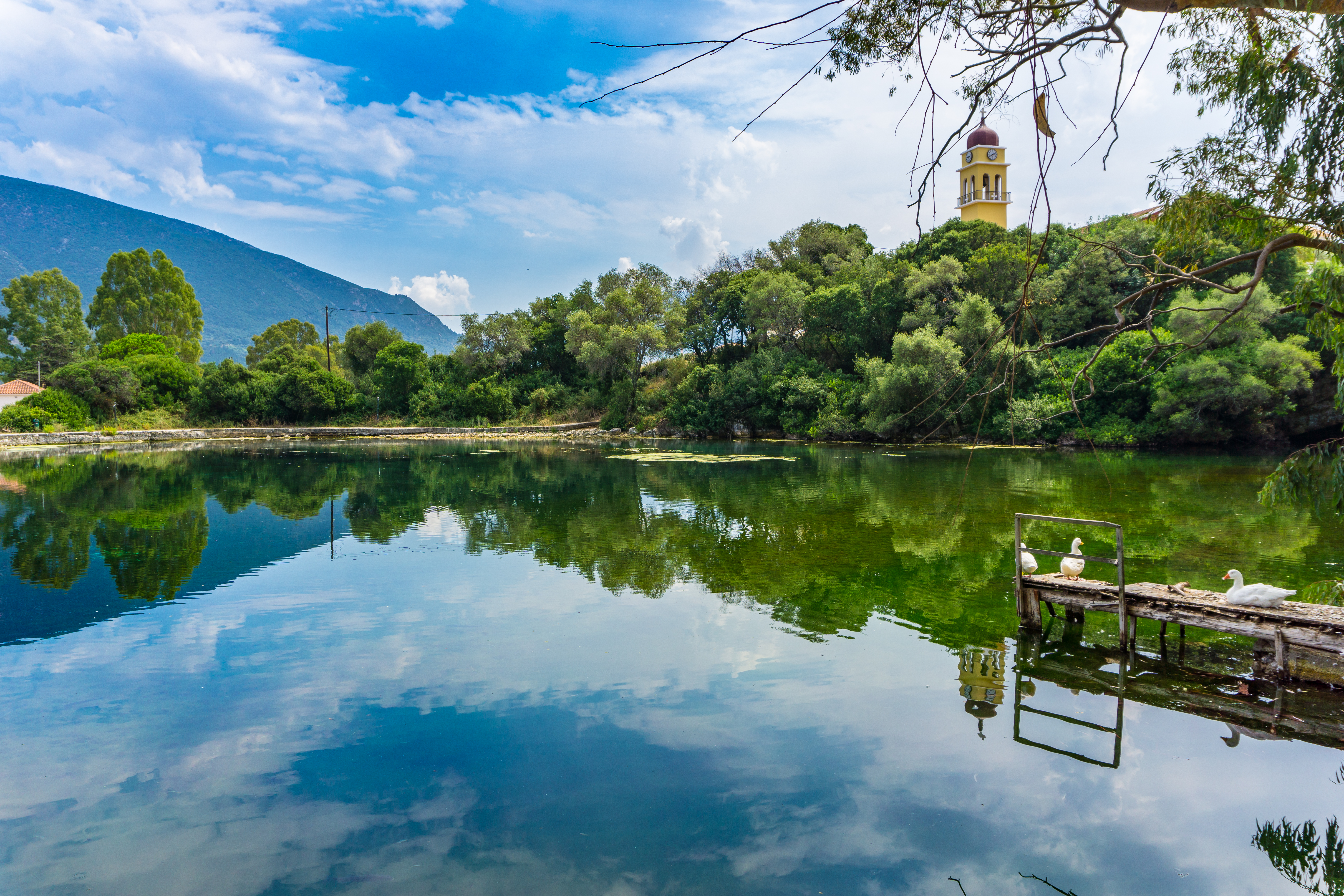 View of Karavomilos Lake
